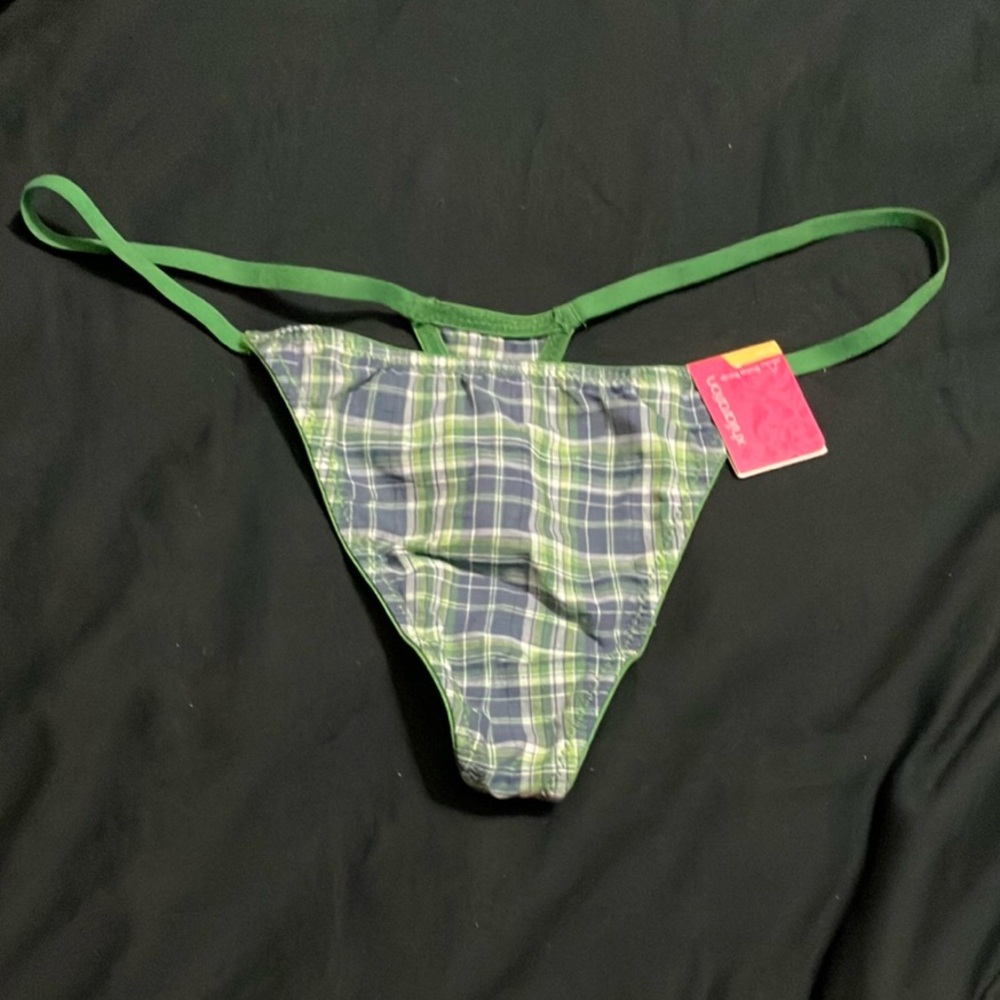 Xhilaration Green Plaid String Thong